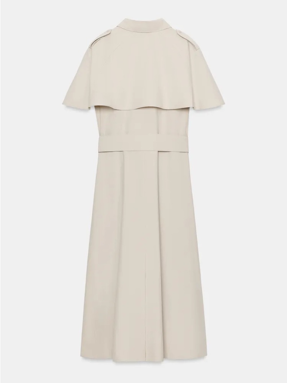 ZARA ZW COLLECTION CAPE SHIRT DRESS - Picture 8 of 16